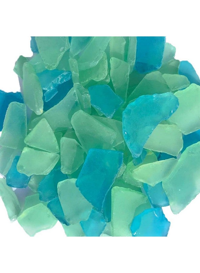 Nautical Crush Trading Sea Glass | Caribbean Blue & Green Colored Sea Glass Mix | Sea Glass for Art Crafts and Decor | Sea Glass Bulk (11 Ounces) - Image 1