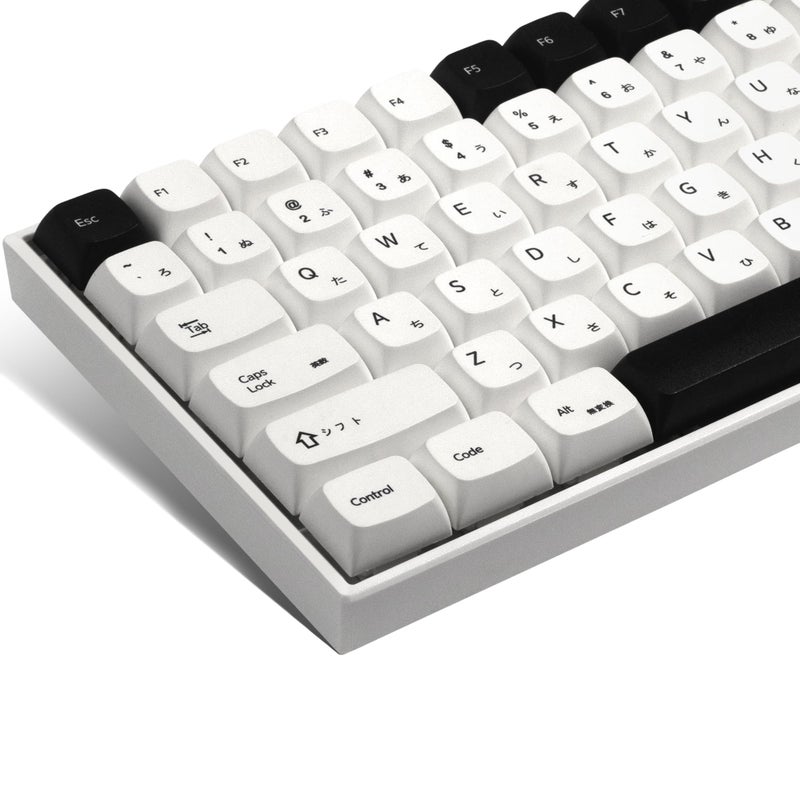 GMKWTL XDA White Keycaps, XVX Japanese PBT Keycap Sets, Bow Key caps 75 Percent Dye-Sublimation Keyboard Keycaps for 61/64/68/84/87/100/104/108 Cherry MX Mechanical Keyboard - Image 1