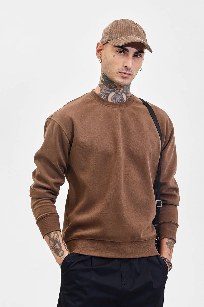سنيتش Solid Relaxed Fit Sweatshirt