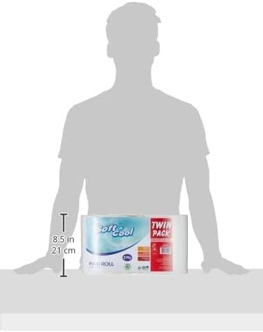 Soft n Cool باقة توين سوفت إن كول صديقة للبيئة، عالية الامتصاص، جودة ممتازة رول ماكسي 260 متر (130 متر × 2 رول) ، 2 رول - Image 4