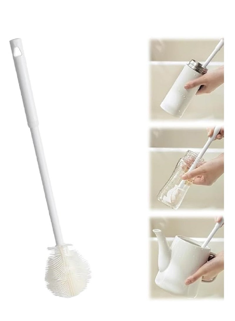 Soft Bristles Silicone Brush, 360 Degree Flexible Cleaner, Long Handle Water Bottle and Narrow Neck Container Cleaner - Image 1