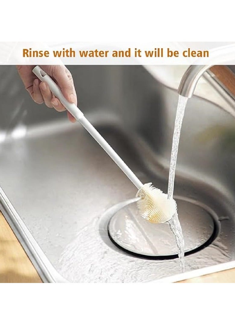 Soft Bristles Silicone Brush, 360 Degree Flexible Cleaner, Long Handle Water Bottle and Narrow Neck Container Cleaner - Image 3