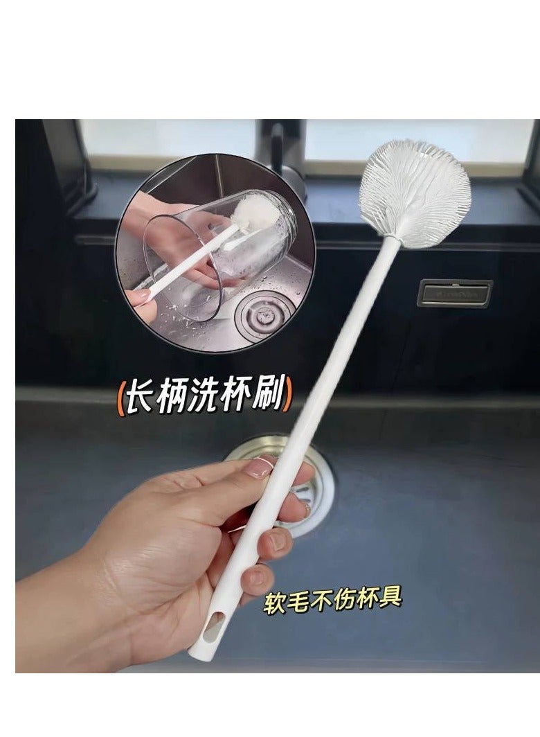 Soft Bristles Silicone Brush, 360 Degree Flexible Cleaner, Long Handle Water Bottle and Narrow Neck Container Cleaner - Image 4
