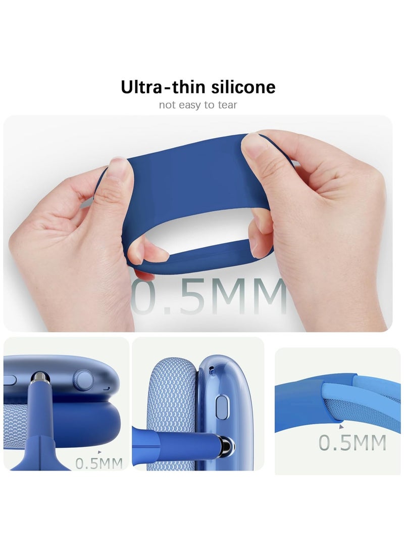 AROAQ - Clear Soft TPU Airpod Max Ear Cover, Silicone Cases Suitable for Apple AirPods Max 3-in-1 Headphones Anti-Scratch Ear Cups Cover Headband Cover and Ear Pad Protector Case Skin Accessories - Image 1