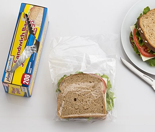 Plastimade Disposable Plastic Sandwich Bags With Fold Close Top 200 Bags, Great For Home, Office, Vacation, Traveling, Sandwich, Fruits, Nuts, Cake, Cookies, Or Any Snacks (1 Pack) - Image 3