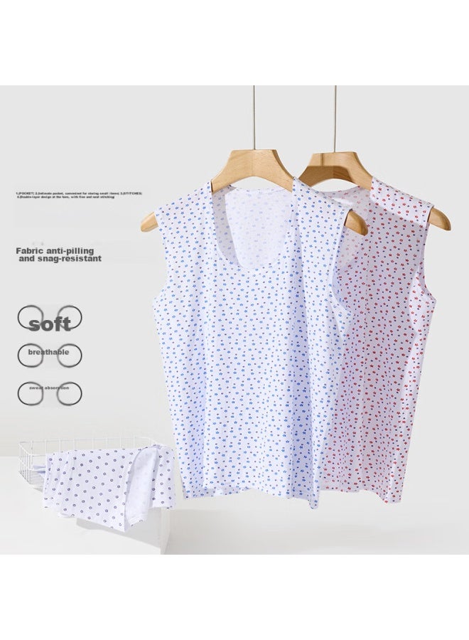 Yuzhaolin 2-pack Middle-aged And Elderly Women's Tank Tops, Loose-fitting Undershirts For Grandmothers And Mothers, Cotton Camisole, Sleeveless Undershirt, Spring And Summer - Image 5