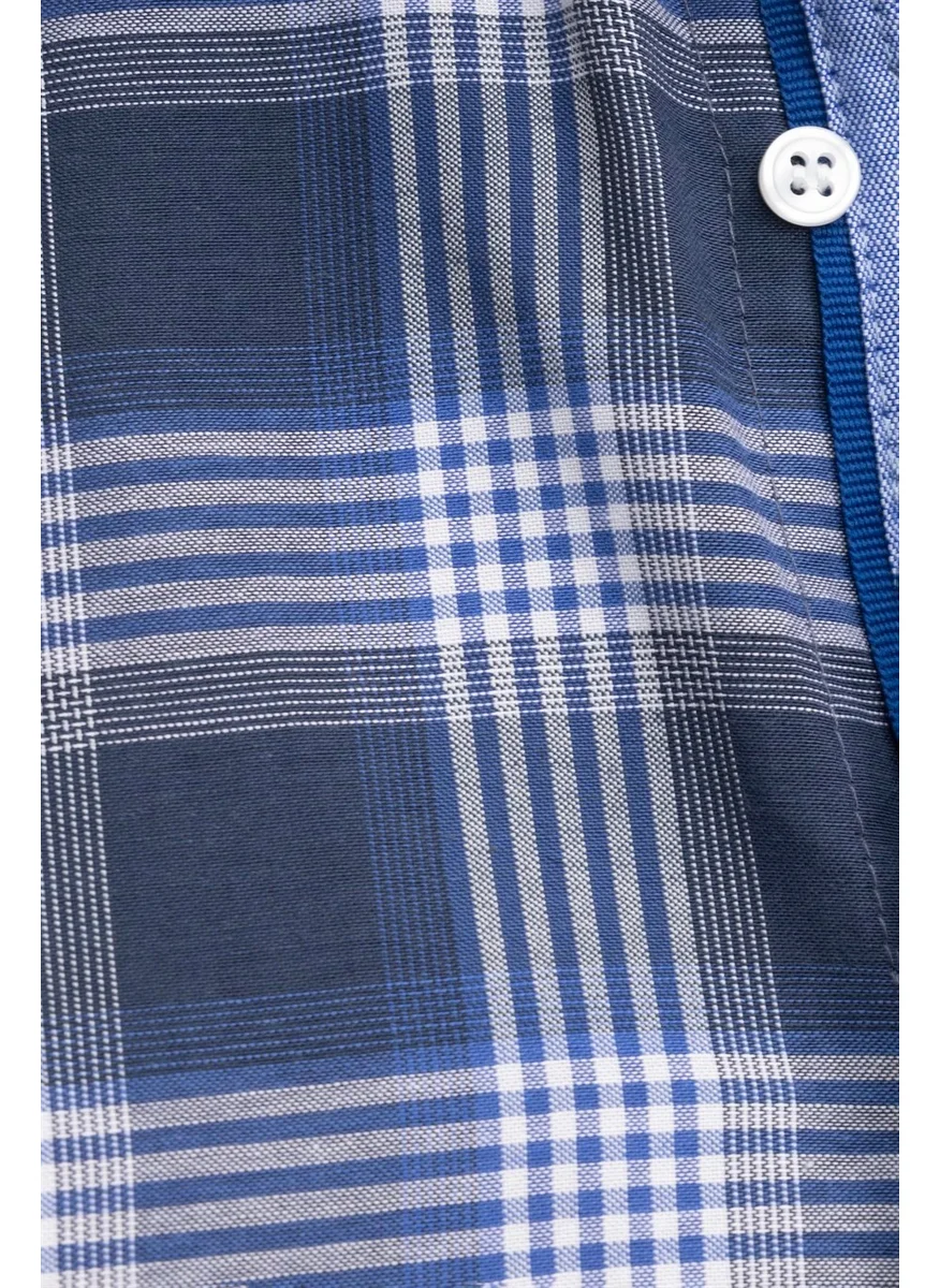تودورس Classic Fit Plaid Buttoned Collar Men's Shirt10