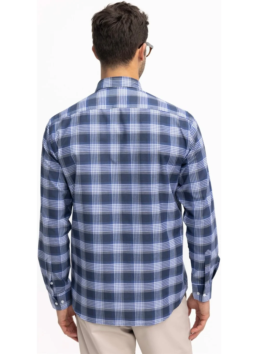 تودورس Classic Fit Plaid Buttoned Collar Men's Shirt10