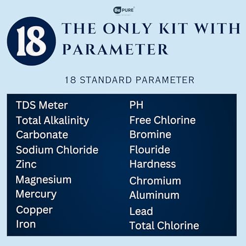 Bepure 18 in 1 Water Testing Kit with TDS, pH, Chlorine and 14 More Parameter Testing | Instant Water Quality Result - Image 2
