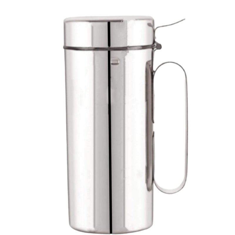 VISAXMI Oil Dispenser 1 Litre 1000 ml Easy Flow Stainless Steel Air Tight Spill Proof Oil Container for Kitchen Oil Pourer Oil Bottle with Handle Pack of 1 Silver