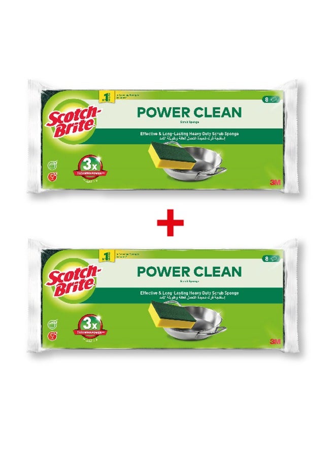 Scotch Brite Scotch-Brite Heavy Duty Classic Flat Laminate Scrub Sponge  16 units pack   Kitchen sponge   Dish sponge   Scrub   General Purpose Cleaning   Food Safe   Non-Rusting   Kitchen  Garage  Outdoor  - Image 1