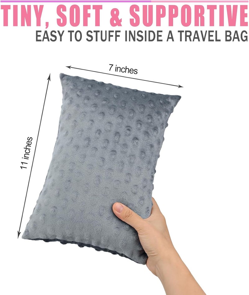 HapiPoppy Soft Knee Pillow Leg Pillows 11" x 7.8" Small Hip Support Pillows Between Legs for Side Sleepers Sciatica Joints Pain Relief Machine Washable Post Surgery Cushion Gifts, Minky Dot Dark Gray - Image 5