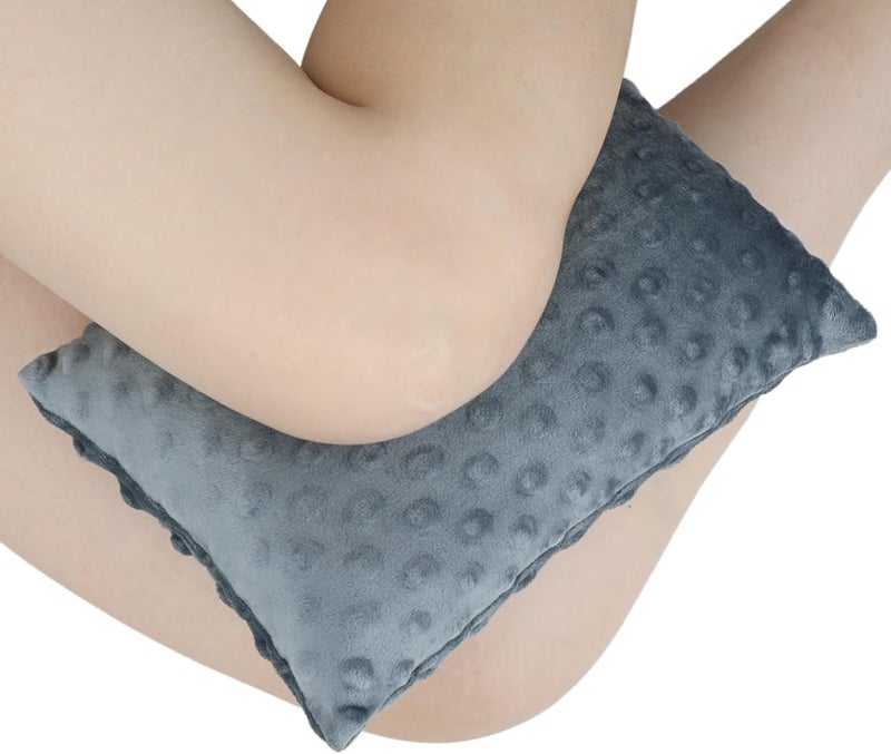 HapiPoppy Soft Knee Pillow Leg Pillows 11" x 7.8" Small Hip Support Pillows Between Legs for Side Sleepers Sciatica Joints Pain Relief Machine Washable Post Surgery Cushion Gifts, Minky Dot Dark Gray - Image 3