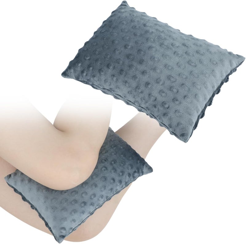 HapiPoppy Soft Knee Pillow Leg Pillows 11" x 7.8" Small Hip Support Pillows Between Legs for Side Sleepers Sciatica Joints Pain Relief Machine Washable Post Surgery Cushion Gifts, Minky Dot Dark Gray - Image 1