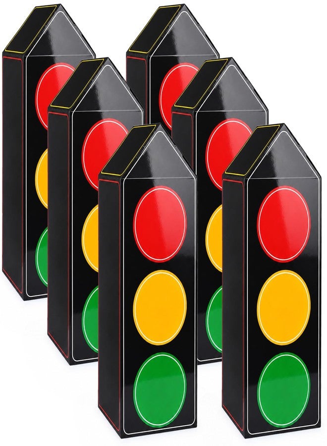 Jowgut 6 Pack Traffic Light Favor Boxes, 17 Inch Transportation Boxes Party Supplier for Table Topper, Race Car Birthday Decorations Gift Boxes for Party Centerpieces Photo Props - Image 1