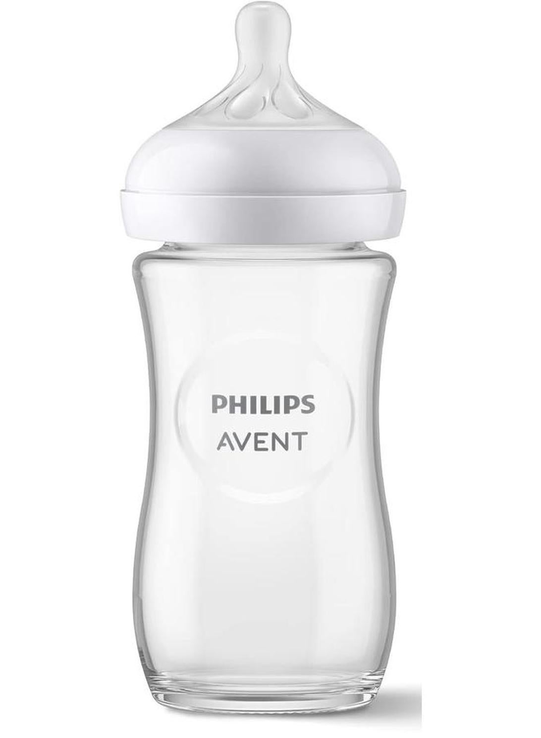 Glass Natural Response Baby Feeding Bottle 240Ml | No.1 Brand Recommended By Moms Worldwide |Natural Response Technology Mimics Breastfeeding | Uniquely Designed Nipple Releases Milk Only When Baby Drinks