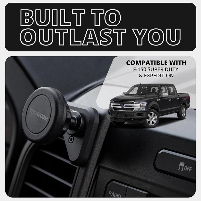 Tackform Vent Phone Mount for Ford F-150, Super Duty, and Expedition | Aluminum Magnetic Holder | Short Reach - Image 2