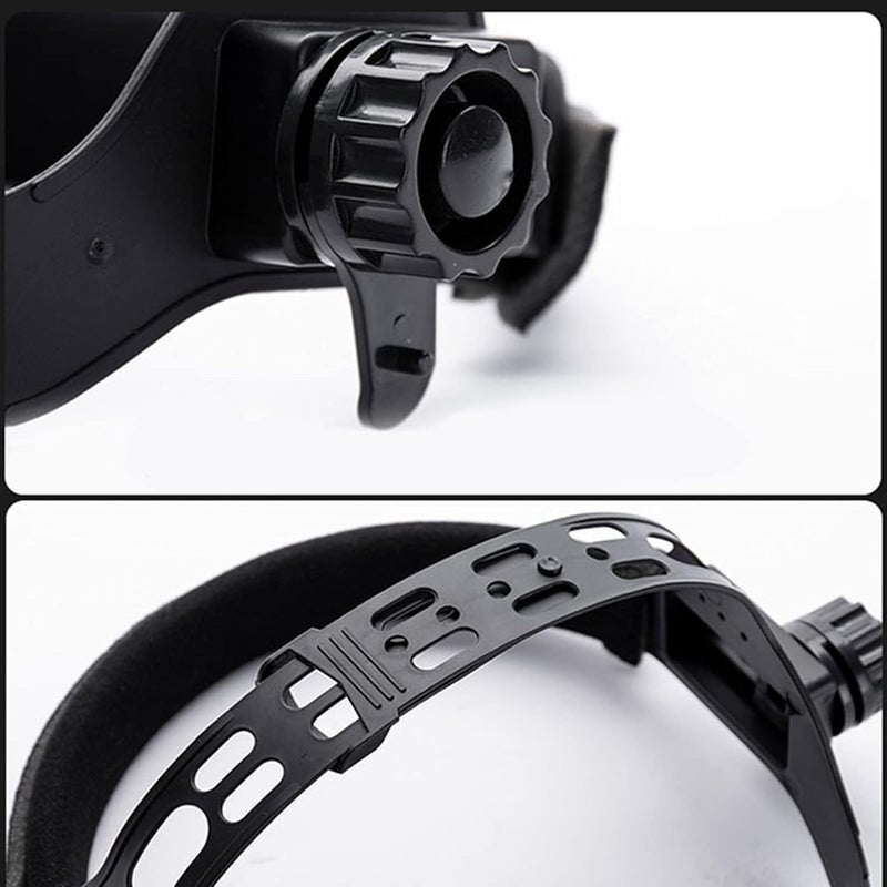 klarako PP Material Welding Headgear Replacement Mask Headband Hollow Design for Welding Helmets Black Double Headbands - Image 2