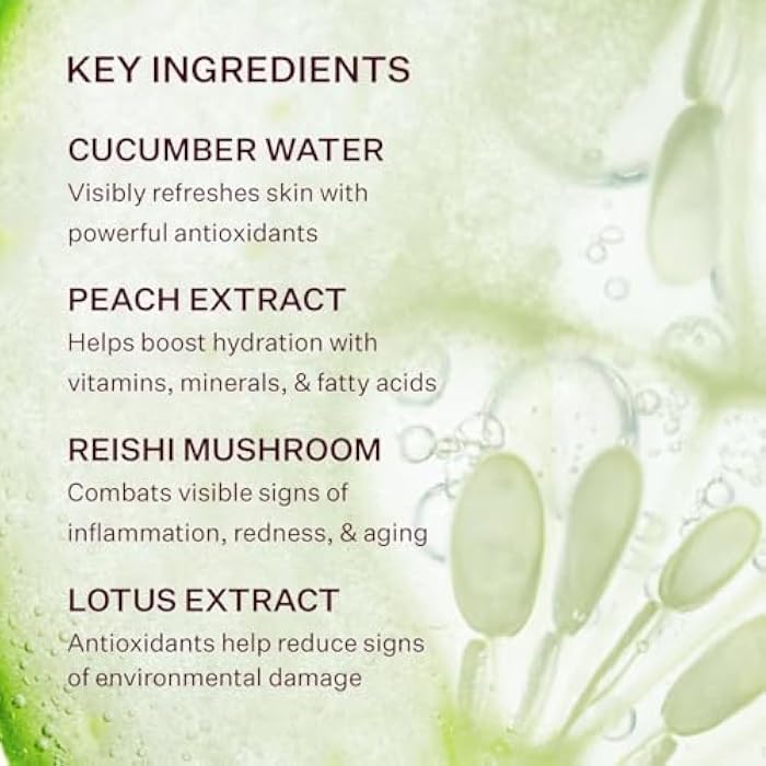 Peach & Lily - Glass Skin Veil Mist (3.38 ounces) - Hydrate & Glow - Facial Mist - Weightless - Cucumber Water, Lotus, Peach, Reishi Mushroom - Self Care - Vegan & Cruelty Free - Korean Beauty - Image 5