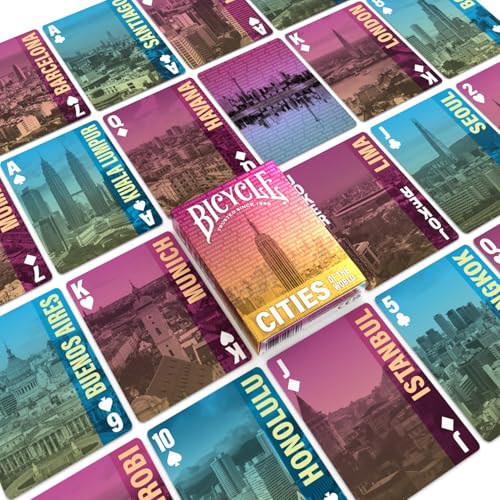Bicycle Cities of the World Playng Cards Deck for Collectors and Travel Lovers, Black - Image 3