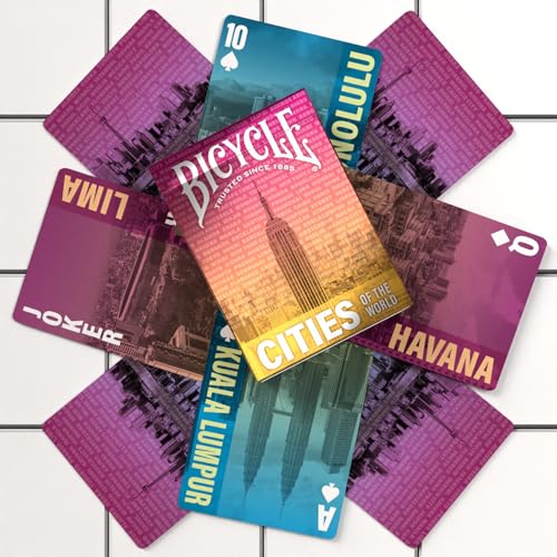 Bicycle Cities of the World Playng Cards Deck for Collectors and Travel Lovers, Black - Image 4