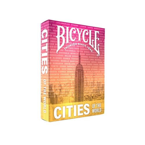 Bicycle Cities of the World Playng Cards Deck for Collectors and Travel Lovers, Black - Image 1
