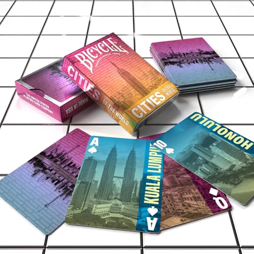 Bicycle Cities of the World Playng Cards Deck for Collectors and Travel Lovers, Black - Image 5