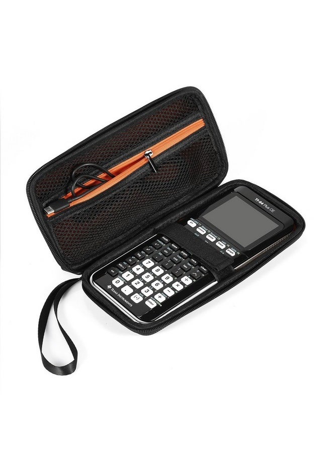 bovke BOVKE Hard Graphing Calculator Case Compatible with Texas Instruments TI-84 Plus CE/TI-84 Plus/TI-83 Plus CE/Casio fx-9750GII, Extra Zipped Pocket for USB Cables, Manual, Pencil, Ruler, Black  - Image 1