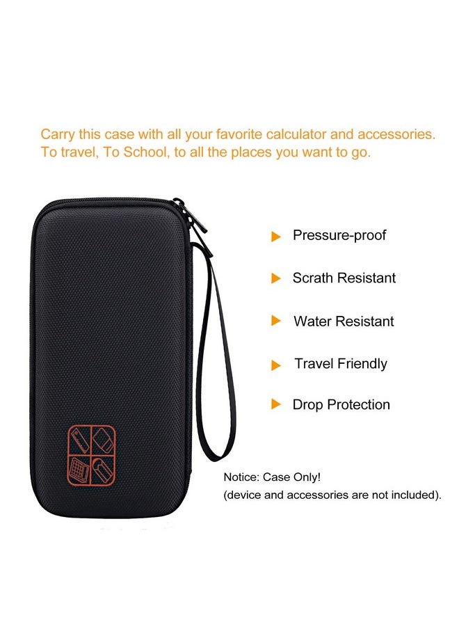 bovke BOVKE Hard Graphing Calculator Case Compatible with Texas Instruments TI-84 Plus CE/TI-84 Plus/TI-83 Plus CE/Casio fx-9750GII, Extra Zipped Pocket for USB Cables, Manual, Pencil, Ruler, Black  - Image 2