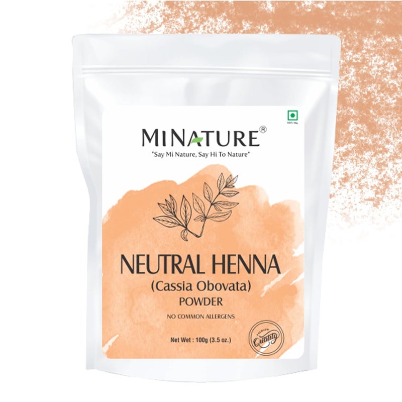 minature mi nature Neutral Henna PowderCassia Obovata for Hair ConditioningAdds no Colour to hair 100 Pure Herbal Henna Powder Hair Scalp care maskUnisex 100 gm4 oz - Image 1