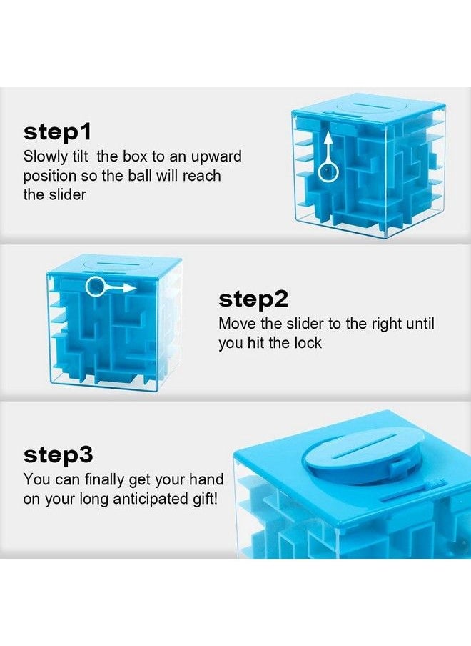 ThinkMax Money Maze Puzzle Box For Kids And Adults, Perfect Money Holder Maze Puzzle Gift Box (Blue)  - Image 4