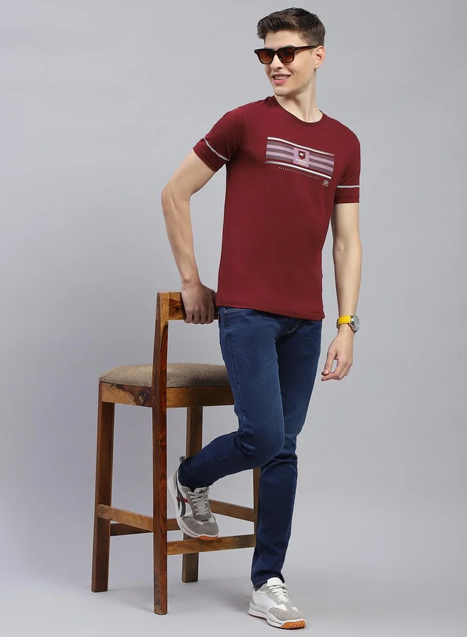 Monte Carlo Graphic Printed Round Neck Regular Fit T-Shirt