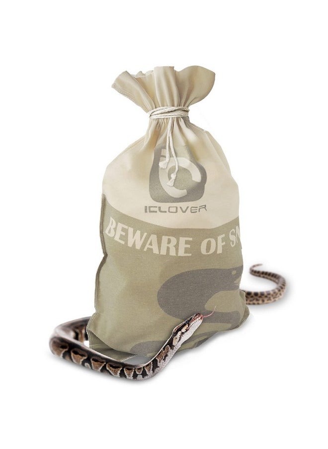 IC ICLOVER IC ICLOVER Snake Reptile Bag with Drawstring, 20 x 28 Inch Heavy Duty Large Snake Hunting Sack Pouch with Sewn Bottom Corners for Moving Transporting Capturing Hunting Catching Rattlesnakes Reptiles  - Image 1