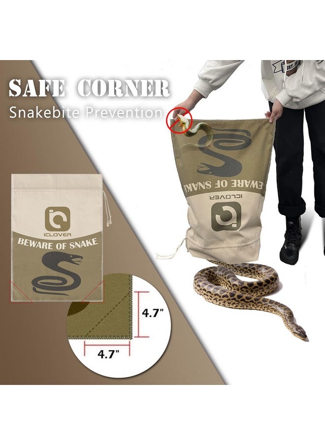 IC ICLOVER IC ICLOVER Snake Reptile Bag with Drawstring, 20 x 28 Inch Heavy Duty Large Snake Hunting Sack Pouch with Sewn Bottom Corners for Moving Transporting Capturing Hunting Catching Rattlesnakes Reptiles  - Image 4