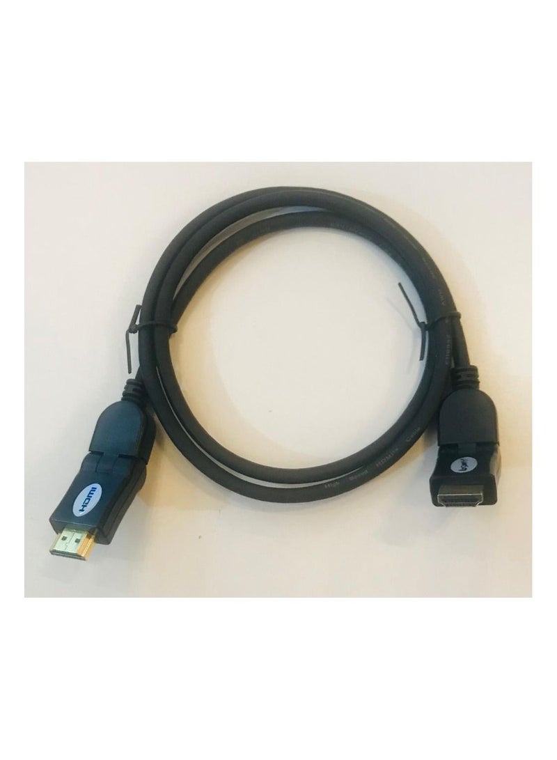 L-com Swivel connector HDMI cable, HDMI Male / HDMI Male 3.0 M - Image 1