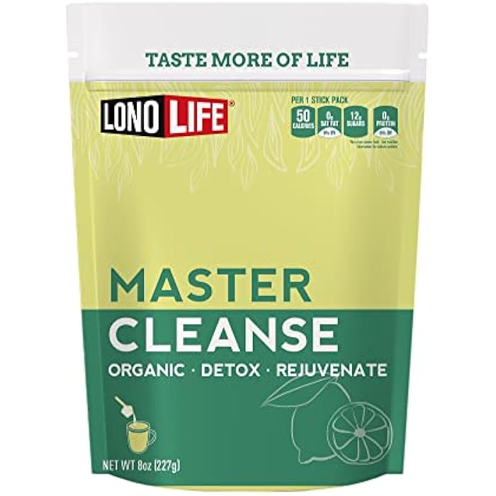 LonoLife Cleanse Co- Master Cleanse Lemonade - Detox Lemonade Diet Powder - Organic, Gluten-Free - 8 oz Bulk Package- 15 Servings - Image 1