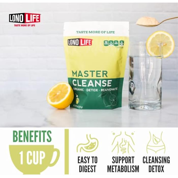 LonoLife Cleanse Co- Master Cleanse Lemonade - Detox Lemonade Diet Powder - Organic, Gluten-Free - 8 oz Bulk Package- 15 Servings - Image 5
