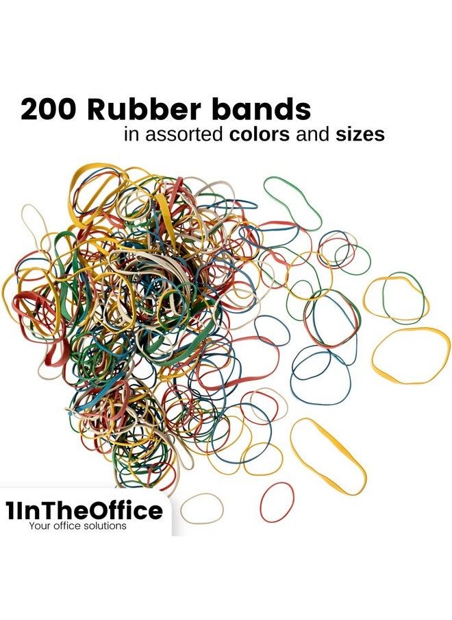 1InTheOffice Colored Rubber Bands 54 Assorted Rubber Bands Size 54 1 4 Lb. Resealable Bag 200 Pack  - Image 4