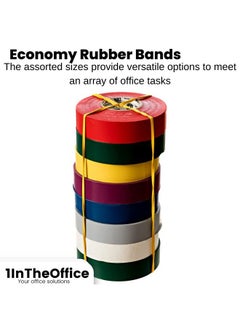 1InTheOffice Colored Rubber Bands 54 Assorted Rubber Bands Size 54 1 4 Lb. Resealable Bag 200 Pack  - Image 5