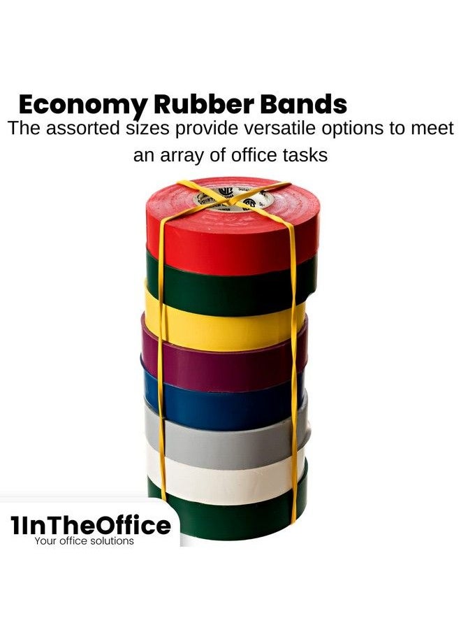 1InTheOffice Colored Rubber Bands 54 Assorted Rubber Bands Size 54 1 4 Lb. Resealable Bag 200 Pack  - Image 5
