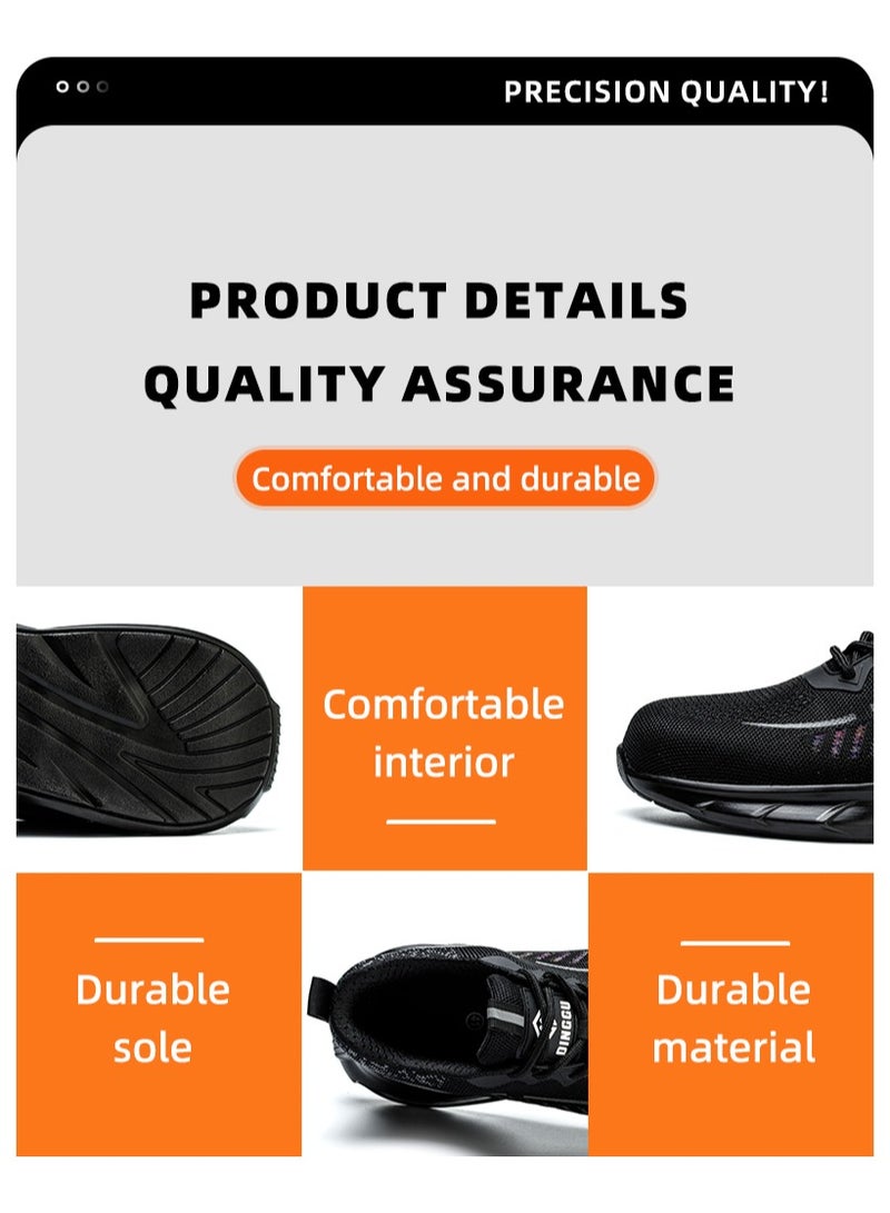 Steel Toe Shoes for Men Lightweight Safety Shoes Comfortable Puncture Proof Slip On Indestructible Work Shoes and Fashion Sneakers. - Image 4