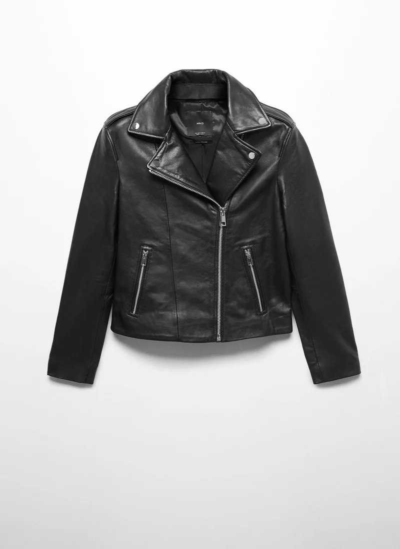 مانجو Leather Biker Jacket