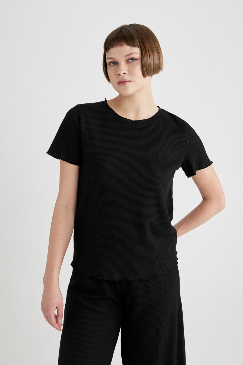 DeFacto Woman Regular Fit Crew Neck Knitted Tops  - Image 1