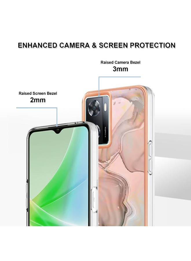 S-TOP Case For OnePlus Nord N300 / OPPO A57 4G 2022 / Realme Narzo 50 5G Global / OPPO K10 5G Global Electroplating Marble Dual-side IMD Phone Case - Image 4