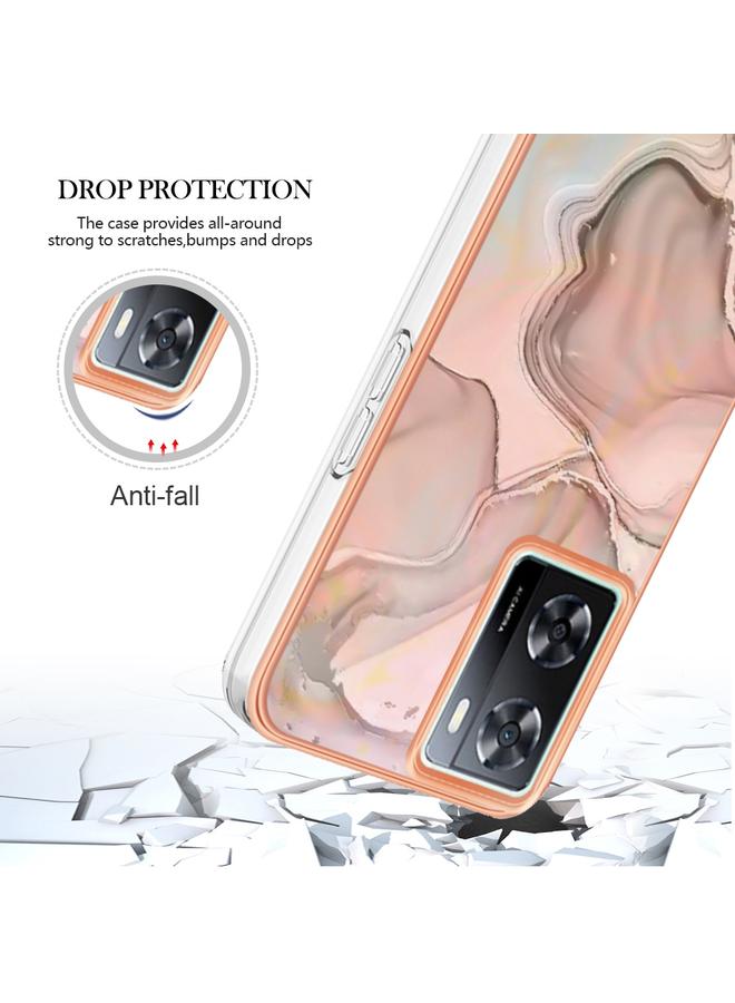 S-TOP Case For OnePlus Nord N300 / OPPO A57 4G 2022 / Realme Narzo 50 5G Global / OPPO K10 5G Global Electroplating Marble Dual-side IMD Phone Case - Image 5