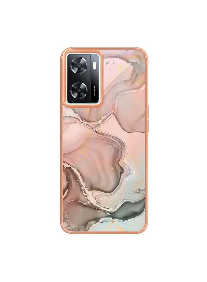 S-TOP Case For OnePlus Nord N300 / OPPO A57 4G 2022 / Realme Narzo 50 5G Global / OPPO K10 5G Global Electroplating Marble Dual-side IMD Phone Case - Image 2