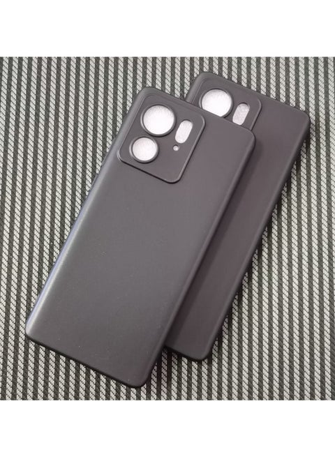 Motorola Edge 40 5G Black Mobile Phone Case Cover, Soft Back Cover + Frosted Design + Raised Full Camera Protection