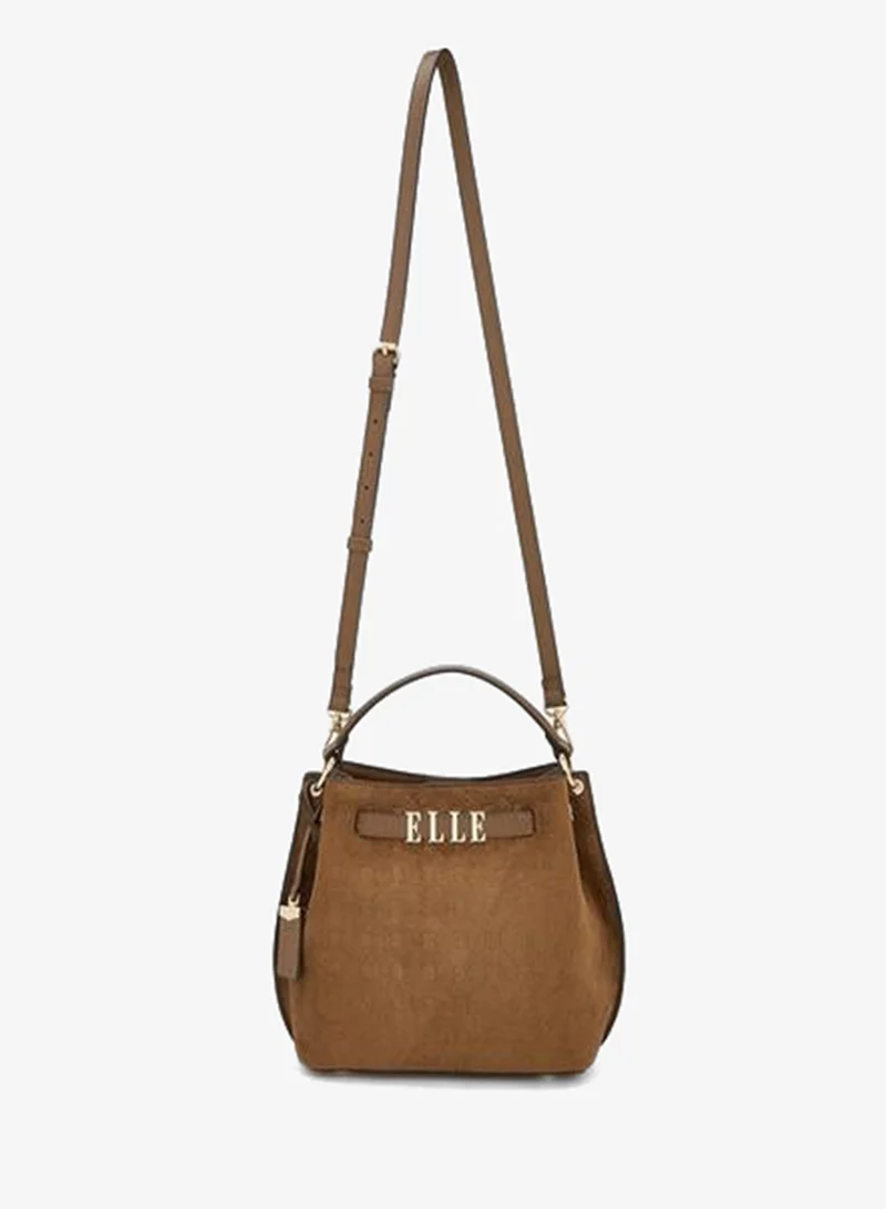 ايل Suede Crossbody Bag With Detachable Strap