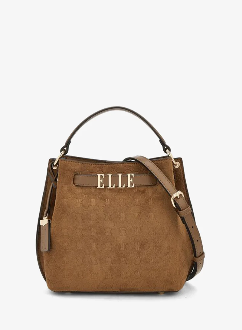 ايل Suede Crossbody Bag With Detachable Strap