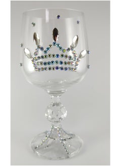  FS Turkish crystal cups studded with diamonds and shiny black streusles, 5 pieces, waterproof, scratch-resistant, constant shine and elegance, add a touch of beauty and distinction to your table.  - Image 1